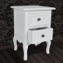 Mesitas de noche con 2 cajones 2 unidades MDF blanca de vidaXL, Mesitas de noche - Ref: Foro24-60638, Precio: 176,10 €, Descu...
