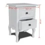 Mesitas de noche con 2 cajones 2 unidades MDF blanca de vidaXL, Mesitas de noche - Ref: Foro24-60638, Precio: 176,10 €, Descu...