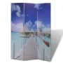 Biombo divisor plegable 120x170 cm playa de vidaXL, Divisores de ambientes - Ref: Foro24-240474, Precio: 83,62 €, Descuento: %
