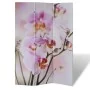Biombo divisor plegable flores 120x170 cm de vidaXL, Divisores de ambientes - Ref: Foro24-240475, Precio: 107,47 €, Descuento: %