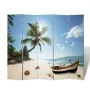 Biombo divisor plegable 200x170 cm playa de vidaXL, Divisores de ambientes - Ref: Foro24-240478, Precio: 135,36 €, Descuento: %