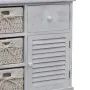 Armario con 3 cestas tejidas a la izquierda madera blanco de vidaXL, Taquillas y armarios de almacenamiento - Ref: Foro24-240...