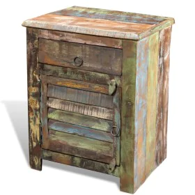 Side table with 1 drawer and 1 recycled wood door by vidaXL, Nightstands - Ref: Foro24-240950, Price: 193,66 €, Discount: %