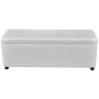 Banco largo de almacenamiento de madera blanco de vidaXL, Bancos para recibidores y almacenamiento - Ref: Foro24-241062, Prec...