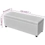 Banco largo de almacenamiento de madera blanco de vidaXL, Bancos para recibidores y almacenamiento - Ref: Foro24-241062, Prec...