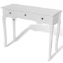 Mesa consola tocador con tres cajones blancos de vidaXL, Mesas auxiliares - Ref: Foro24-241143, Precio: 159,38 €, Descuento: %