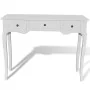 Mesa consola tocador con tres cajones blancos de vidaXL, Mesas auxiliares - Ref: Foro24-241143, Precio: 159,38 €, Descuento: %