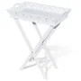 Beistelltisch mit weißem Tablett von vidaXL, Seitentische - Ref: Foro24-241148, Preis: 75,32 €, Rabatt: %