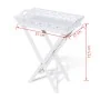 Beistelltisch mit weißem Tablett von vidaXL, Seitentische - Ref: Foro24-241148, Preis: 75,32 €, Rabatt: %