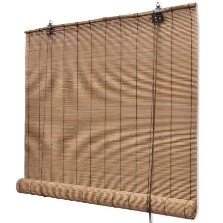 Persianas enrollables de bambú marrón 80x160 cm de vidaXL, Persianas y estores - Ref: Foro24-241326, Precio: 24,76 €, Descuen...