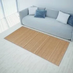 Alfombra rectangular de bambú marrón 120 x 180 cm de vidaXL, Alfombras - Ref: Foro24-241339, Precio: 39,16 €, Descuento: %