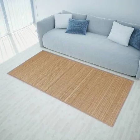 Alfombra rectangular de bambú marrón 120 x 180 cm de vidaXL, Alfombras - Ref: Foro24-241339, Precio: 39,16 €, Descuento: %