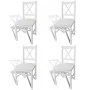 Sillas de comedor 4 unidades madera de pino blancas de vidaXL, Sillas de comedor - Ref: Foro24-241511, Precio: 176,97 €, Desc...