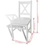 Sillas de comedor 4 unidades madera de pino blancas de vidaXL, Sillas de comedor - Ref: Foro24-241511, Precio: 176,97 €, Desc...
