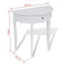 Mesa consola semicircular con cajón blanca de vidaXL, Mesas auxiliares - Ref: Foro24-241530, Precio: 142,20 €, Descuento: %