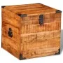 Cofre de almacenamiento cúbico de madera de mango rugosa de vidaXL, Baúles de almacenamiento - Ref: Foro24-241636, Precio: 14...