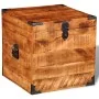 Cofre de almacenamiento cúbico de madera de mango rugosa de vidaXL, Baúles de almacenamiento - Ref: Foro24-241636, Precio: 14...