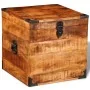 Cofre de almacenamiento cúbico de madera de mango rugosa de vidaXL, Baúles de almacenamiento - Ref: Foro24-241636, Precio: 14...