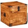 Cofre de almacenamiento cúbico de madera de mango rugosa de vidaXL, Baúles de almacenamiento - Ref: Foro24-241636, Precio: 14...