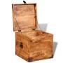 Cofre de almacenamiento cúbico de madera de mango rugosa de vidaXL, Baúles de almacenamiento - Ref: Foro24-241636, Precio: 14...