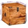 Cofre de almacenamiento cúbico de madera de mango rugosa de vidaXL, Baúles de almacenamiento - Ref: Foro24-241636, Precio: 14...
