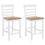 Kitchen stools 2 units white fabric by vidaXL, Kitchen stools - Ref: Foro24-241702, Price: 165,56 €, Discount: %