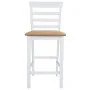 Taburetes de cocina 2 unidades tela blanco de vidaXL, Taburetes de cocina - Ref: Foro24-241702, Precio: 165,56 €, Descuento: %