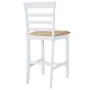 Taburetes de cocina 2 unidades tela blanco de vidaXL, Taburetes de cocina - Ref: Foro24-241702, Precio: 165,56 €, Descuento: %