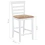 Taburetes de cocina 2 unidades tela blanco de vidaXL, Taburetes de cocina - Ref: Foro24-241702, Precio: 165,56 €, Descuento: %