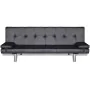 Schlafsofa mit zwei verstellbaren schwarzen Kunstlederkissen von vidaXL, Sofas - Ref: Foro24-241722, Preis: 333,61 €, Rabatt: %