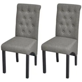 Sillas de comedor 2 unidades tela gris claro de vidaXL, Sillas de comedor - Ref: Foro24-242222, Precio: 176,78 €, Descuento: %