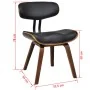 Sillas de comedor 2 unidades madera curvada y cuero sintético de vidaXL, Sillas de comedor - Ref: Foro24-241054, Precio: 319,...