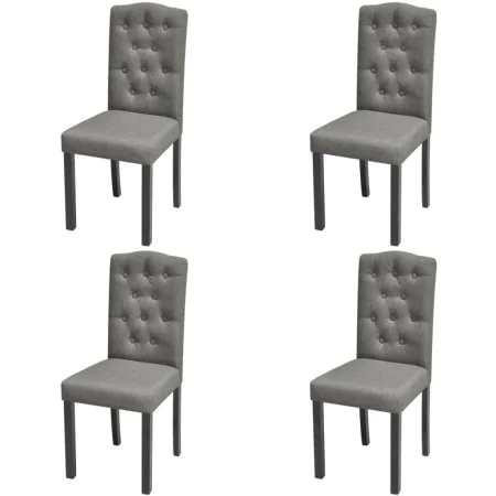 Drehbare Esszimmerstühle 4 Einheiten aus grauem Stoff von vidaXL, Essstühle - Ref: Foro24-242224, Preis: 242,93 €, Rabatt: %