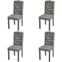 Drehbare Esszimmerstühle 4 Einheiten aus grauem Stoff von vidaXL, Essstühle - Ref: Foro24-242224, Preis: 242,93 €, Rabatt: %