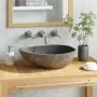 Lavabo ovalado piedra de río (37-46)x(29-36) cm de vidaXL, Lavabos - Ref: Foro24-242667, Precio: 89,09 €, Descuento: %