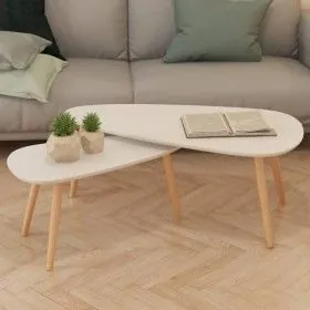 Coffee tables 2 units solid white pine wood by vidaXL, Coffee table - Ref: Foro24-244731, Price: 99,17 €, Discount: %