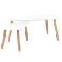 Mesas de centro 2 unidades madera maciza de pino blanco de vidaXL, Mesas de centro - Ref: Foro24-244731, Precio: 99,17 €, Des...