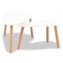 Mesas de centro 2 unidades madera maciza de pino blanco de vidaXL, Mesas de centro - Ref: Foro24-244731, Precio: 99,17 €, Des...