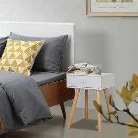 Nachttische 2 Stück aus massivem weißem Kiefernholz 40x30x61 cm von vidaXL, Nachttische - Ref: Foro24-244740, Preis: 88,68 €,...