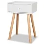 Nachttische 2 Stück aus massivem weißem Kiefernholz 40x30x61 cm von vidaXL, Nachttische - Ref: Foro24-244740, Preis: 88,68 €,...