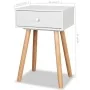 Nachttische 2 Stück aus massivem weißem Kiefernholz 40x30x61 cm von vidaXL, Nachttische - Ref: Foro24-244740, Preis: 88,68 €,...