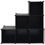 Estantería de cubos con 6 compartimentos negro de vidaXL, Zapateros y organizadores de calzado - Ref: Foro24-244923, Precio: ...