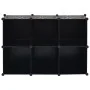 Estantería de cubos con 6 compartimentos negro de vidaXL, Zapateros y organizadores de calzado - Ref: Foro24-244923, Precio: ...