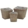 Arriate de mimbre con forro de PE 3 unidades de vidaXL, Maceteros y jardineras - Ref: Foro24-246833, Precio: 44,10 €, Descuen...