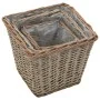 Arriate de mimbre con forro de PE 3 unidades de vidaXL, Maceteros y jardineras - Ref: Foro24-246833, Precio: 44,10 €, Descuen...