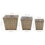 Arriate de mimbre con forro de PE 3 unidades de vidaXL, Maceteros y jardineras - Ref: Foro24-246833, Precio: 44,10 €, Descuen...