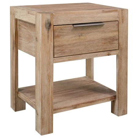 Mesita de noche con cajón madera acacia maciza 40x30x48 cm de vidaXL, Mesitas de noche - Ref: Foro24-245683, Precio: 60,96 €,...