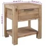 Mesita de noche con cajón madera acacia maciza 40x30x48 cm de vidaXL, Mesitas de noche - Ref: Foro24-245683, Precio: 60,96 €,...