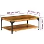 Mesa de centro con estante madera maciza reciclada 100x60x35 cm de vidaXL, Mesas de centro - Ref: Foro24-247324, Precio: 109,...