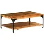 Couchtisch mit Ablage aus massivem Recyclingholz 100x60x35 cm von vidaXL, Couchtisch - Ref: Foro24-247324, Preis: 109,37 €, R...